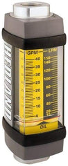 Hedland - 1-1/4" SAE Port Oil & Petroleum-Based Liquid Flowmeter - 3000 Max psi, 5 to 50 GPM, Anodized Aluminum - Eagle Tool & Supply