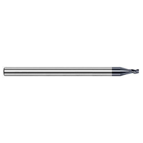 Dovetail Cutters - 0.0550″ Cutter Diameter × 0.0150″ (1/64″) Radius × 0.0650″ Length of Cut Carbide O-Ring Slotting End Mill, 3 Flutes, AlTiN Coated - Exact Industrial Supply