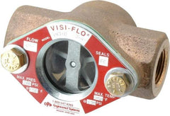 OPW Engineered Systems - 3/4 Inch, Bronze, Visi-Flo Sight Flow Indicator - 200 Max psi, 4-1/8 Inch Overall Length - Eagle Tool & Supply