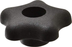 Gibraltar - 2-1/4" Head Diam, 5 Point Star Knob - 5/16" Hole, Polypropylene, Black - Eagle Tool & Supply