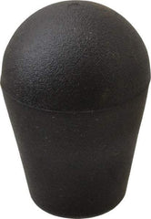 Gibraltar - 1/4-20, 1/4-28, 5/16-18, 5/16-24, M6, M8 Hole, 0.71" Deep Hole, TPE Overmolded Soft Touch, Self Fixing Hole Tapered Knob - 2 OAL, 3/4" Base Diam, Black, 1.38" Head Diam - Eagle Tool & Supply