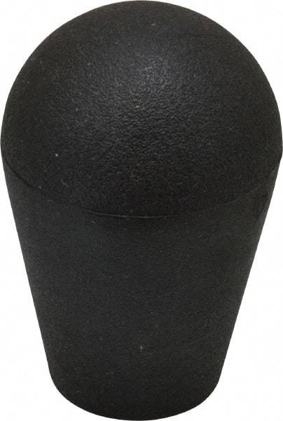 Gibraltar - 3/8-16 Hole, 0.51" Deep Hole, Thermoplastic, Female Insert Tapered Knob - 2.48 OAL, 1" Base Diam, Black, 1.6" Head Diam - Eagle Tool & Supply