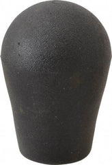 Gibraltar - 3/8-16, 3/8-24, 1/2-13, 1/2-20, M10, M12 Hole, 0.71" Deep Hole, TPE Overmolded Soft Touch, Self Fixing Hole Tapered Knob - 2 OAL, 3/4" Base Diam, Black, 1.38" Head Diam - Eagle Tool & Supply