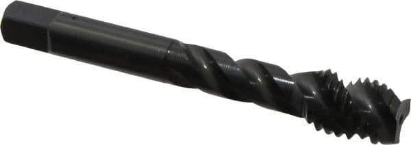 OSG - 1/2-13 UNC 3 Flute Modified Bottoming Spiral Flute Tap - Vanadium High Speed Steel, Oxide Finish, 3-3/8" OAL, Right Hand Flute, Right Hand Thread, Oversize, H11 - Eagle Tool & Supply