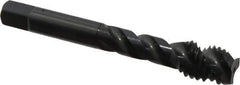 OSG - 1/2-13 UNC 3 Flute Modified Bottoming Spiral Flute Tap - Vanadium High Speed Steel, Oxide Finish, 3-3/8" OAL, Right Hand Flute, Right Hand Thread, Oversize, H11 - Eagle Tool & Supply