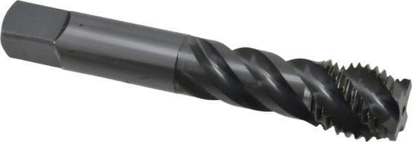 OSG - M20x2.50 Metric Coarse 4 Flute Modified Bottoming Spiral Flute Tap - Vanadium High Speed Steel, Oxide Finish, 4-15/32" OAL, Right Hand Flute, Right Hand Thread, D8 - Eagle Tool & Supply