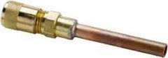 Parker - 500 Max psi, 1/2 Tube OD, Extended Copper Tube Access Valve - Brass - Eagle Tool & Supply