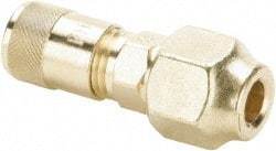 Parker - 500 Max psi, 1/4 Tube OD, Flare Union Access Valve - Brass - Eagle Tool & Supply