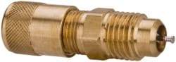 Parker - 1/8-27 Male Pipe, 500 Max psi, 1/8 Tube OD, Male Connector Access Valve - Brass - Eagle Tool & Supply