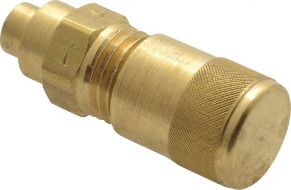 Parker - 500 Max psi, 3/16-3/8 Tube OD, 3 Way Solder Connector Access Valve - Brass - Eagle Tool & Supply