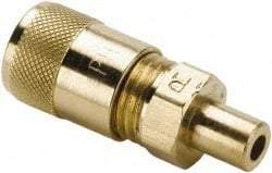 Parker - 500 Max psi, 1/4 Tube OD, Straight Solder Connector Access Valve - Brass - Eagle Tool & Supply