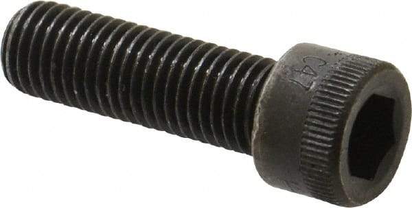 Made in USA - 5/16-24 UNF Hex Socket Drive, Socket Cap Screw - Alloy Steel, Black Oxide Finish, Fully Threaded, 1" Length Under Head - Eagle Tool & Supply