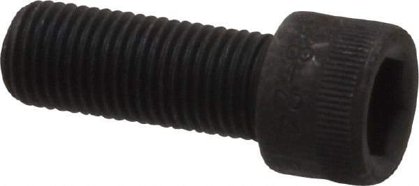 Made in USA - 3/8-24 UNF Hex Socket Drive, Socket Cap Screw - Alloy Steel, Black Oxide Finish, Fully Threaded, 1" Length Under Head - Eagle Tool & Supply