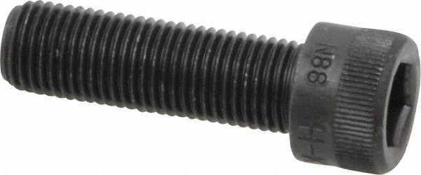 Made in USA - 3/8-24 UNF Hex Socket Drive, Socket Cap Screw - Alloy Steel, Black Oxide Finish, Fully Threaded, 1-1/4" Length Under Head - Eagle Tool & Supply