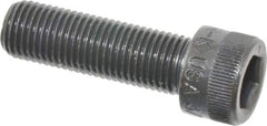 Made in USA - 3/8-24 UNF Hex Socket Drive, Socket Cap Screw - Alloy Steel, Black Oxide Finish, Fully Threaded, 1-1/2" Length Under Head - Eagle Tool & Supply