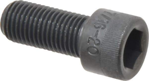 Made in USA - 7/16-20 UNF Hex Socket Drive, Socket Cap Screw - Alloy Steel, Black Oxide Finish, Fully Threaded, 1" Length Under Head - Eagle Tool & Supply