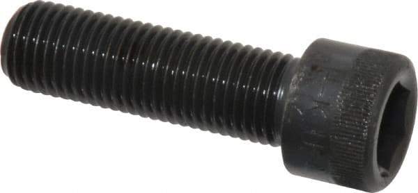 Made in USA - 7/16-20 UNF Hex Socket Drive, Socket Cap Screw - Alloy Steel, Black Oxide Finish, Fully Threaded, 1-1/2" Length Under Head - Eagle Tool & Supply