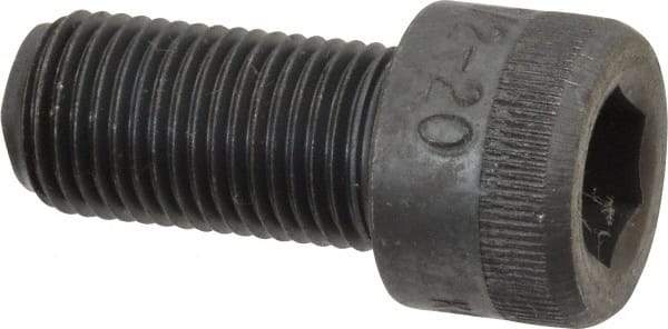 Made in USA - 1/2-20 UNF Hex Socket Drive, Socket Cap Screw - Alloy Steel, Black Oxide Finish, Fully Threaded, 1" Length Under Head - Eagle Tool & Supply