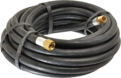 Alliance Hose & Rubber - 1/4" ID x 9/16" OD 25' Long Multipurpose Air Hose - MNPT x FNPT(Swivel) Ends, 300 Working psi, -40 to 190°F, 1/4" Fitting, Black - Eagle Tool & Supply