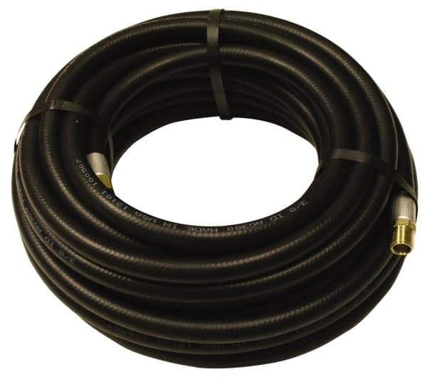 Alliance Hose & Rubber - 1-1/4" ID x 1-25/32" OD 50' Long Multipurpose Air Hose - MNPT x FNPT(Swivel) Ends, 150 Working psi, -40 to 190°F, 1-1/4" Fitting, Black - Eagle Tool & Supply