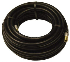 Alliance Hose & Rubber - 1-1/4" ID x 1-25/32" OD 25' Long Multipurpose Air Hose - MNPT x FNPT(Swivel) Ends, 150 Working psi, -40 to 190°F, 1-1/4" Fitting, Black - Eagle Tool & Supply