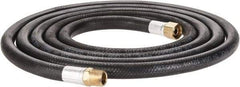 Alliance Hose & Rubber - 3/8" ID x 23/32" OD 10' Long Multipurpose Air Hose - MNPT x FNPT(Swivel) Ends, 300 Working psi, -40 to 190°F, 3/8" Fitting, Black - Eagle Tool & Supply