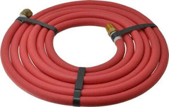 Alliance Hose & Rubber - 1/4" ID x 1/2" OD 10' Long Multipurpose Air Hose - MNPT x FNPT(Swivel) Ends, 200 Working psi, -40 to 190°F, 1/4" Fitting, Red - Eagle Tool & Supply