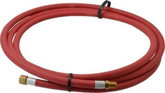 Alliance Hose & Rubber - 1/4" ID x 9/16" OD 10' Long Multipurpose Air Hose - MNPT x FNPT(Swivel) Ends, 300 Working psi, -40 to 190°F, 1/4" Fitting, Red - Eagle Tool & Supply