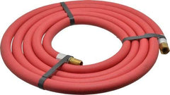 Alliance Hose & Rubber - 3/8" ID x 23/32" OD 10' Long Multipurpose Air Hose - MNPT x FNPT(Swivel) Ends, 300 Working psi, -40 to 190°F, 3/8" Fitting, Red - Eagle Tool & Supply