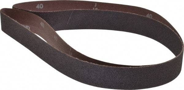 Norton - 1-1/2" Wide x 60" OAL, 40 Grit, Aluminum Oxide Abrasive Belt - Aluminum Oxide, Coarse, Coated, X Weighted Cloth Backing, Series R228 - Eagle Tool & Supply