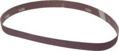 Norton - 1" Wide x 30" OAL, 100 Grit, Aluminum Oxide Abrasive Belt - Aluminum Oxide, Fine, Coated, X Weighted Cloth Backing, Series R283 - Eagle Tool & Supply