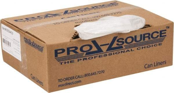 PRO-SOURCE - 0.6 mil Thick, Household/Office Trash Bags - 24" Wide x 31" High, Clear - Eagle Tool & Supply