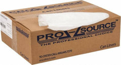 PRO-SOURCE - 0.6 mil Thick, Household/Office Trash Bags - 40" Wide x 46" High, Clear - Eagle Tool & Supply