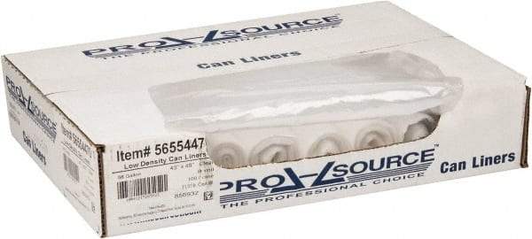 PRO-SOURCE - 0.8 mil Thick, Household/Office Trash Bags - 43" Wide x 48" High, Clear - Eagle Tool & Supply