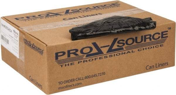 PRO-SOURCE - 1.65 mil Thick, Heavy-Duty Trash Bags - 33" Wide x 39" High, Black - Eagle Tool & Supply