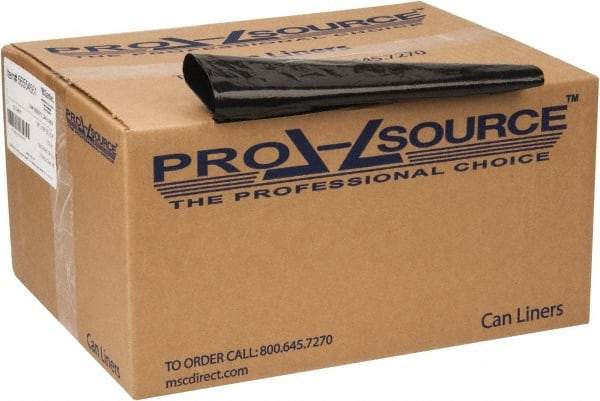 PRO-SOURCE - 1.65 mil Thick, Heavy-Duty Trash Bags - 38" Wide x 58" High, Black - Eagle Tool & Supply