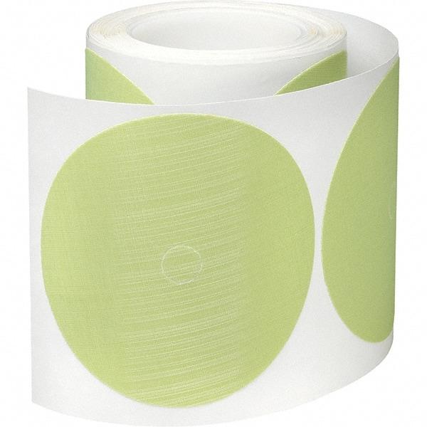 3M - 5" Diam, 35 Grit Trizact Aluminum Oxide Adhesive PSA Disc - Extra Fine Grade, Green, Polyester Backing, Flexible, Use with Random Orbital Sanders - Eagle Tool & Supply