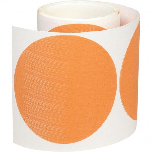 3M - 5" Diam, 5 Grit Trizact Aluminum Oxide Adhesive PSA Disc - Ultra Fine Grade, Orange, Polyester Backing, Flexible, Use with Random Orbital Sanders - Eagle Tool & Supply