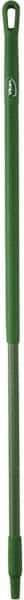 Vikan - 51 x 1-1/4" Fiberglass Squeegee Handle - European Threaded Connection, Green - Eagle Tool & Supply