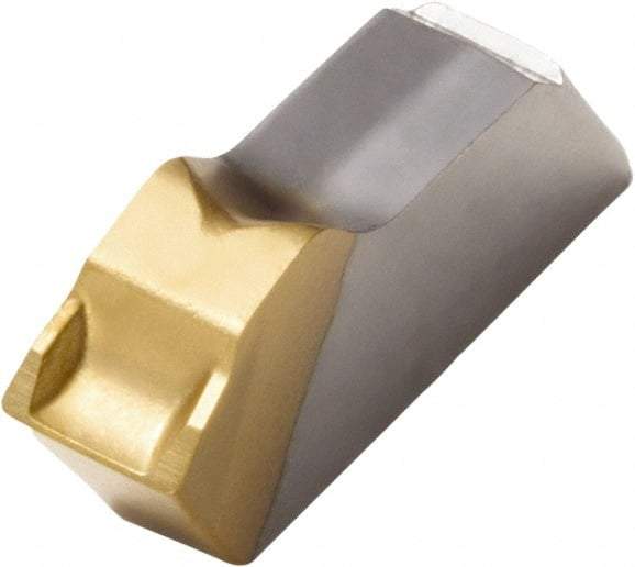 Seco - 150.1012 12 CP500 Grade, 0.098" Cutting Width, Carbide Cutoff Insert - 6° Neutral Lead Angle, 0.007" Cnr Rad, TiAlN/TiN Coated, Single End - Eagle Tool & Supply