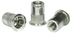 RivetKing - 5/16-18, 0.15 to 0.312" Grip, 17/32" Drill, Aluminum Standard Rivet Nut - Uncoated, Full Head Head - Eagle Tool & Supply