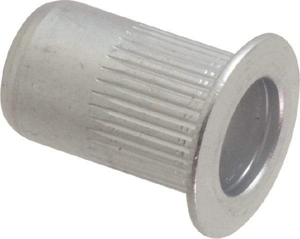 RivetKing - 0.02 to 0.13" Grip, Aluminum Standard Rivet Nut - Uncoated, Countersunk Head - Eagle Tool & Supply