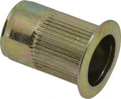 RivetKing - 0.13 to 0.225" Grip, Steel Standard Rivet Nut - Zinc Yellow Dichromate Finish, Countersunk Head - Eagle Tool & Supply