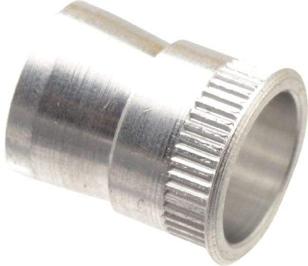 RivetKing - #10-24 UNC, Uncoated, Aluminum Knurled Rivet Nut Inserts - 0.297" to 0.302" Grip, 9/32" Drill Size - Eagle Tool & Supply