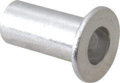 RivetKing - #10-32, 0.01 to 0.08" Grip, 1/4" Drill, Aluminum Standard Rivet Nut - Uncoated, Round Head - Eagle Tool & Supply