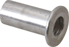 RivetKing - #8-32, 0.12 to 0.16" Grip, #2, Aluminum Standard Rivet Nut - Uncoated, Round Head - Eagle Tool & Supply