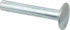 RivetKing - Size 8-30 Dome Head Steel Flush on Both Sides Blind Rivet - Steel Mandrel, 1-5/8" to 1-7/8" Grip, 5/8" Head Diam, 0.255" Min Hole Diam, 1.57" Length Under Head, 1/4" Body Diam - Eagle Tool & Supply