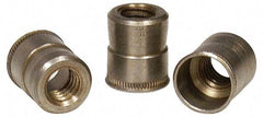 RivetKing - #6-32 UNC, Zinc-Plated, Steel Knurled Rivet Nut Inserts - 0.234" to 0.239" Grip, 7/32" Drill Size - Eagle Tool & Supply