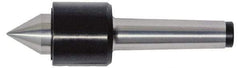 Interstate - MT4 Taper Shank Shank, 2.165" Head Diam, 1,800 Lb Capacity, Live Center - 4,100 Max RPM, 1.378" Point Diam, 1.38" Point Len, 1,800 Lb Max Workpc, Standard Point - Eagle Tool & Supply