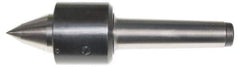 Interstate - MT5 Taper Shank Shank, 2.736" Head Diam, 3,960 Lb Capacity, Live Center - 3,400 Max RPM, 1.772" Point Diam, 2.68" Point Len, 3,960 Lb Max Workpc, Long Point - Eagle Tool & Supply